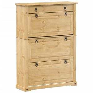 vidaXL Skoskap Corona 99x32x138 cm heltre furu