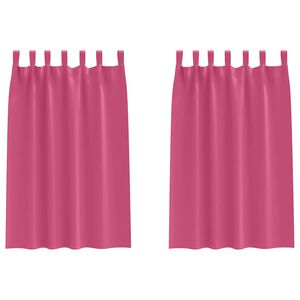 vidaXL M&oslash;rkleggende Gardiner med Ringer 2 stk. Lys Rosa 175 x 140 cm