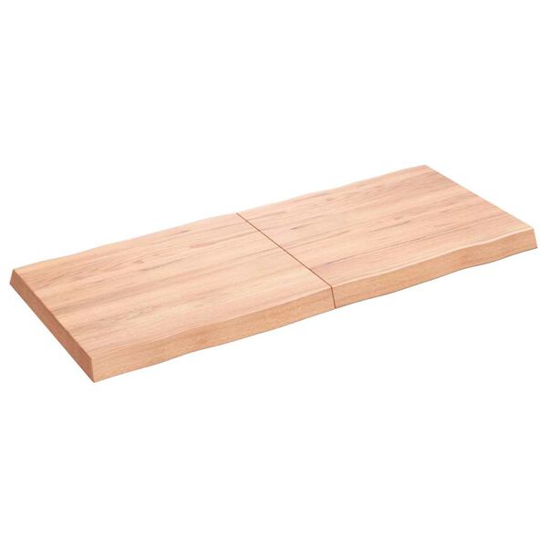 vidaXL Bordplate lysebrun 120x50x(2-6)cm behandlet heltre naturlig