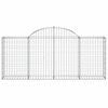 vidaXL Gabionkurver buede 20 stk 200x30x80/100 cm galvanisert jern