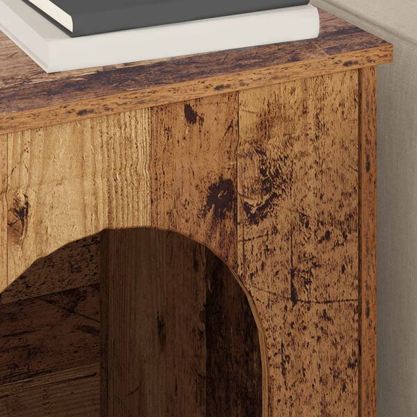 vidaXL Katt Hus Gammelt tre 53 x 52 x 62 cm Konstruert tre