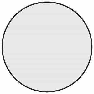 vidaXL Veggspeil svart &Oslash; 50 cm rund