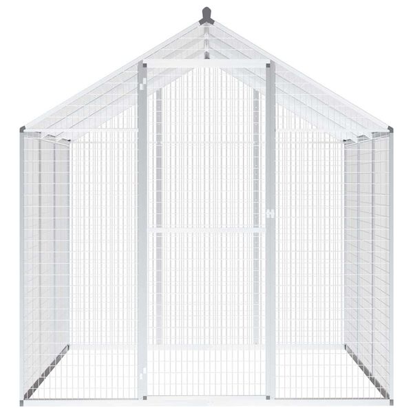 vidaXL Utendørs fuglebur aluminium 183x178x194 cm