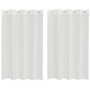vidaXL Voilegardiner med grommets 2 stk hvit