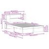 vidaXL Bokhylle Seng Ramm Vokset Brun 150 x 200 cm Massiv furu