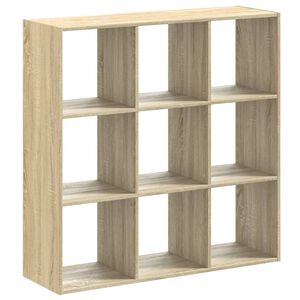vidaXL Bokhylle sonoma eik 102x32x102 cm konstruert tre