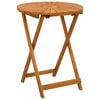 vidaXL Sammenleggbart hagebord Naturlig &Oslash;60 x 75 cm Solid akasietre