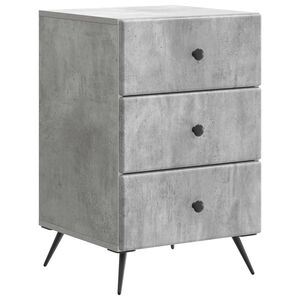 vidaXL Nattbordskap Betonggr&aring; 43 x 41 x 66,5 cm Konstruert tre