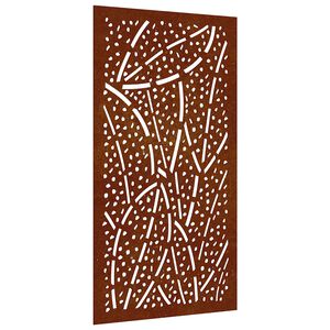 vidaXL Veggdekorasjon til hage 105x55 cm cortenst&aring;l bladdesign