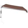 vidaXL Automatisk uttrekkbar markise med LED brun 350x250 cm
