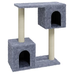 vidaXL Kattetre med klorestolper i sisal lysegr&aring; 60 cm