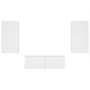 vidaXL Vegghengte TV-benker med LED 3 stk hvit