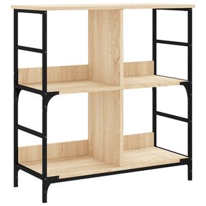 vidaXL Bokhylle sonoma eik 78,5x33x82 cm konstruert tre