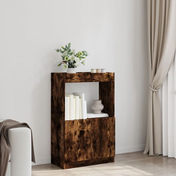 vidaXL Highboard r&oslash;kt eik 63x33x100 cm konstruert tre