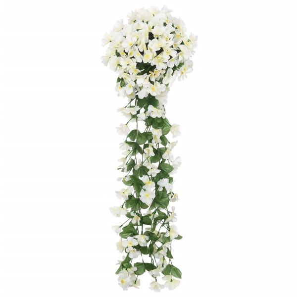 vidaXL Blomsterkranser for jul 3 stk hvit 85 cm