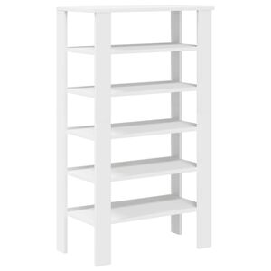 vidaXL Skohylle hvit 61x32x105 cm konstruert tre