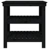 vidaXL Arbeidsbenk svart 78,5x50x80 cm heltre furu