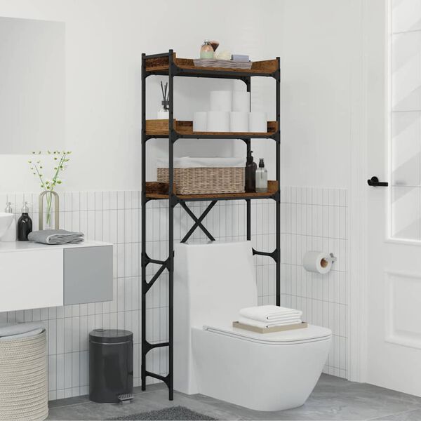 vidaXL Vaskemaskinhylle Gammelt tre 67 x 25 x 163 cm Konstruert tre