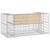 vidaXL Hagebenk gabiondesign 143x71x65,5 cm heltre furu