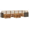vidaXL Utend&oslash;rs sofa-sett 8 pcs Naturlig Solid akasietre
