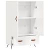 vidaXL Highboard høyglans hvit 69,5x31x115 cm konstruert tre
