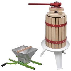 vidaXL Presse og kvernsett frukt & vin 2 deler