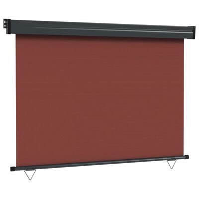 vidaXL Sidemarkise for balkong 117x250 cm brun