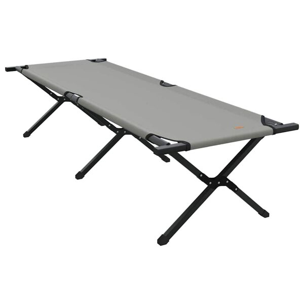 vidaXL Sammenleggbar camping seng 2 pcs Gr&aring; 193 x 69 x 45 cm