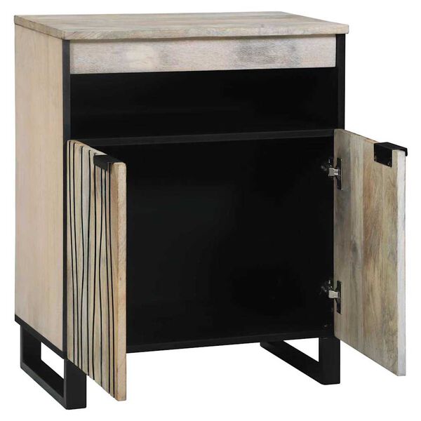 vidaXL Medieoppbevaringsskap og -hyller Hvit og svart 60 x 33 x 75 cm