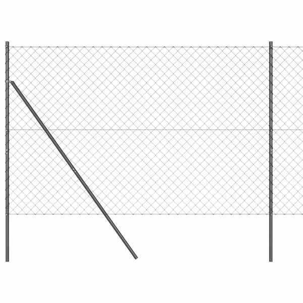 vidaXL Gjerdepåle Grå 10 x 1,6 m (60 x 60 mm nett) Stål og PVC