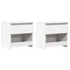 vidaXL Nattbord 2 stk hvit 40x30x39 cm konstruert tre