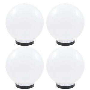 vidaXL LED-kulelamper 4 stk sf&aelig;risk 25 cm PMMA