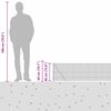 vidaXL Gjerde med innlegg. sølv 0.4 x 10 m Stål