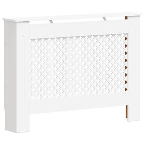 vidaXL Radiatordeksel hvit 112x19x81,5 cm MDF