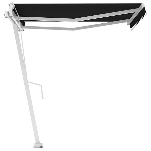 vidaXL Frittst&aring;ende automatisk markise 350x250 cm antrasitt