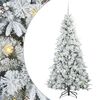 vidaXL Kunstig sammensatt juletre med 300 LED Hvit 180 cm PE og PVC