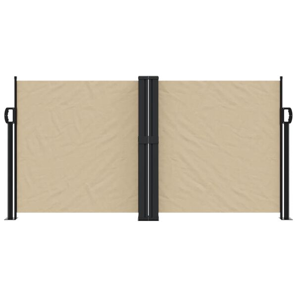 vidaXL Uttrekkbar sidemarkise beige 120x1200 cm