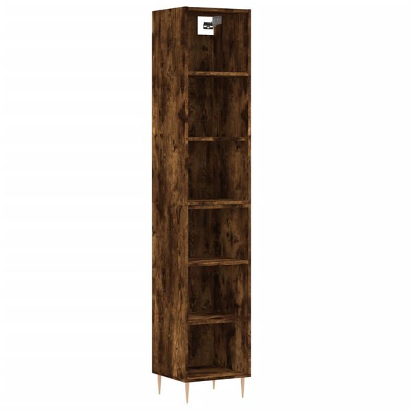 vidaXL Highboard r&oslash;kt eik 34,5x32,5x180 cm konstruert tre