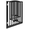 vidaXL Hundeport sammenleggbar 4 paneler svart 320 cm poppeltre