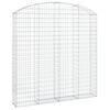 vidaXL Gabionkurv buet 200x30x200/220 cm galvanisert jern