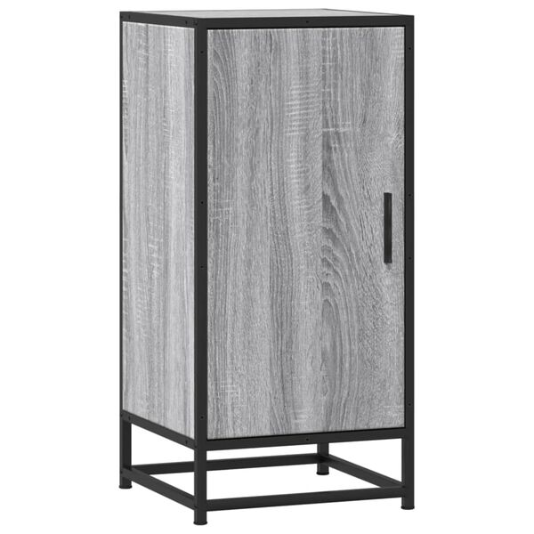 vidaXL Skjenk grå sonoma 35,5x35x76 cm konstruert tre og metall