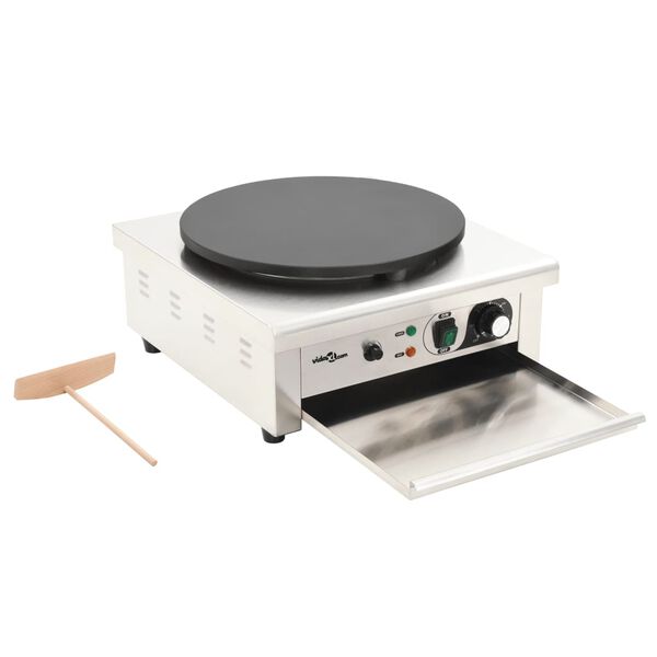 vidaXL Elektrisk cr&ecirc;pejern med uttrekkbar skuff 40 cm 3000 W