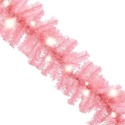 vidaXL Julekrans med LED-lys 20 m rosa