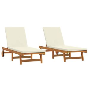 vidaXL Solstol 2 stk. Solid akasietre Brun