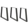 vidaXL Spisebordben V-formet 3 stk antrasitt 70 x (72-73,3) cm st&aring;l