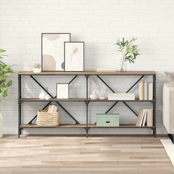 vidaXL Konsollbord Artisan Eik 160 x 30 x 75 cm Konstruert tre