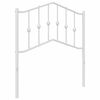vidaXL Utskiftbar sengegavl i metall hvit 80 cm