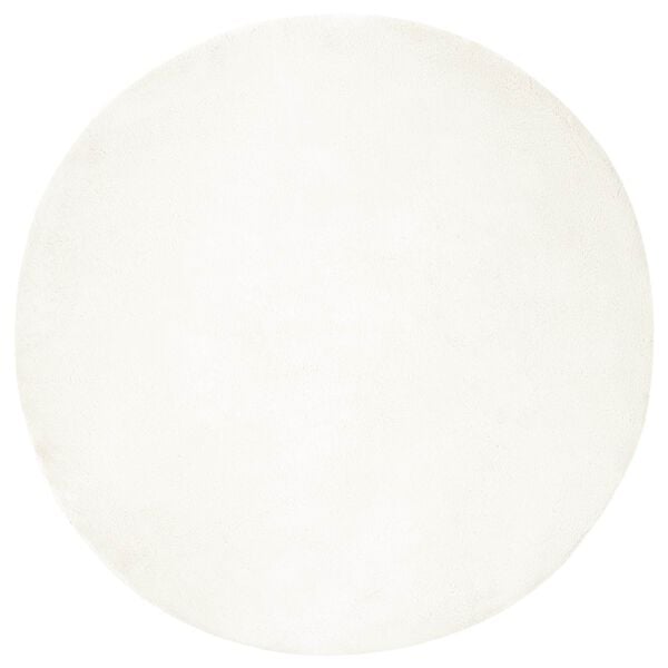 vidaXL Kunstpels Kanin Teppe Olite Krem &Oslash; 80 cm Polyester