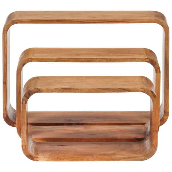 vidaXL Sidebord 3 stk heltre akasie honningfinish