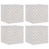 vidaXL Oppbevaringsbokser 4 stk kremhvit 32x32x32 cm ikke-vevet stoff